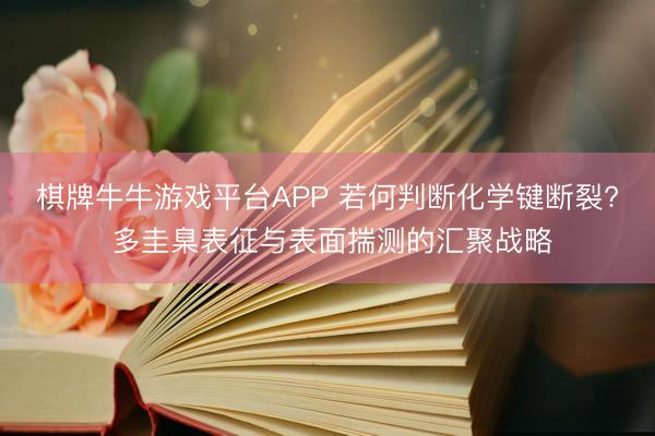 棋牌牛牛游戏平台APP 若何判断化学键断裂? 多圭臬表征与表面揣测的汇聚战略